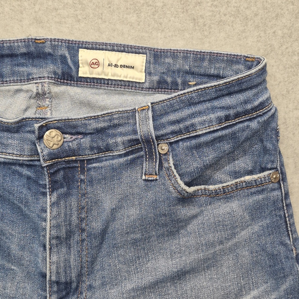 AG Adriano Goldschmied Mari High Rise Slim Straight Jeans Womens 31 Blue Denim - Picture 12 of 16